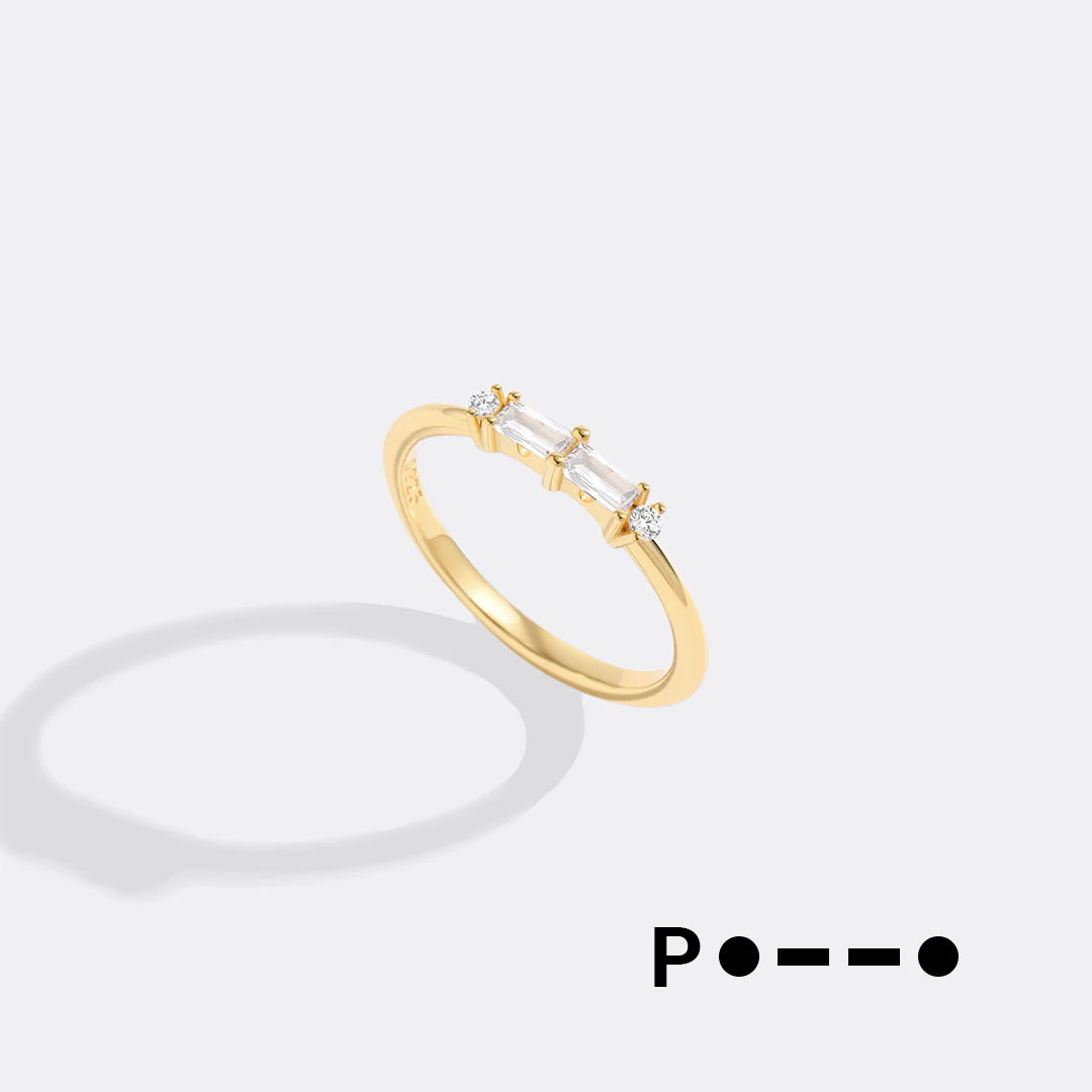 Dainty Personalized Morse Code Ring