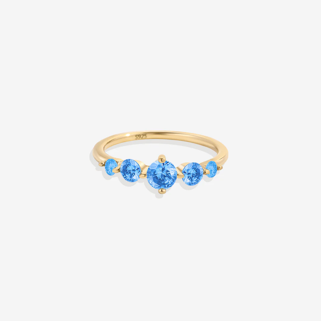 Five Stone Statement Birthstone Ring
