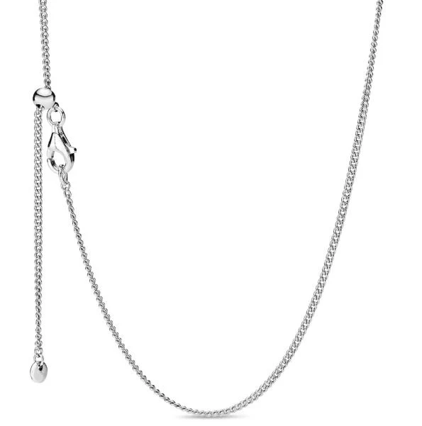 Italian Milano Sterling Silver Adjustable Chain Necklace