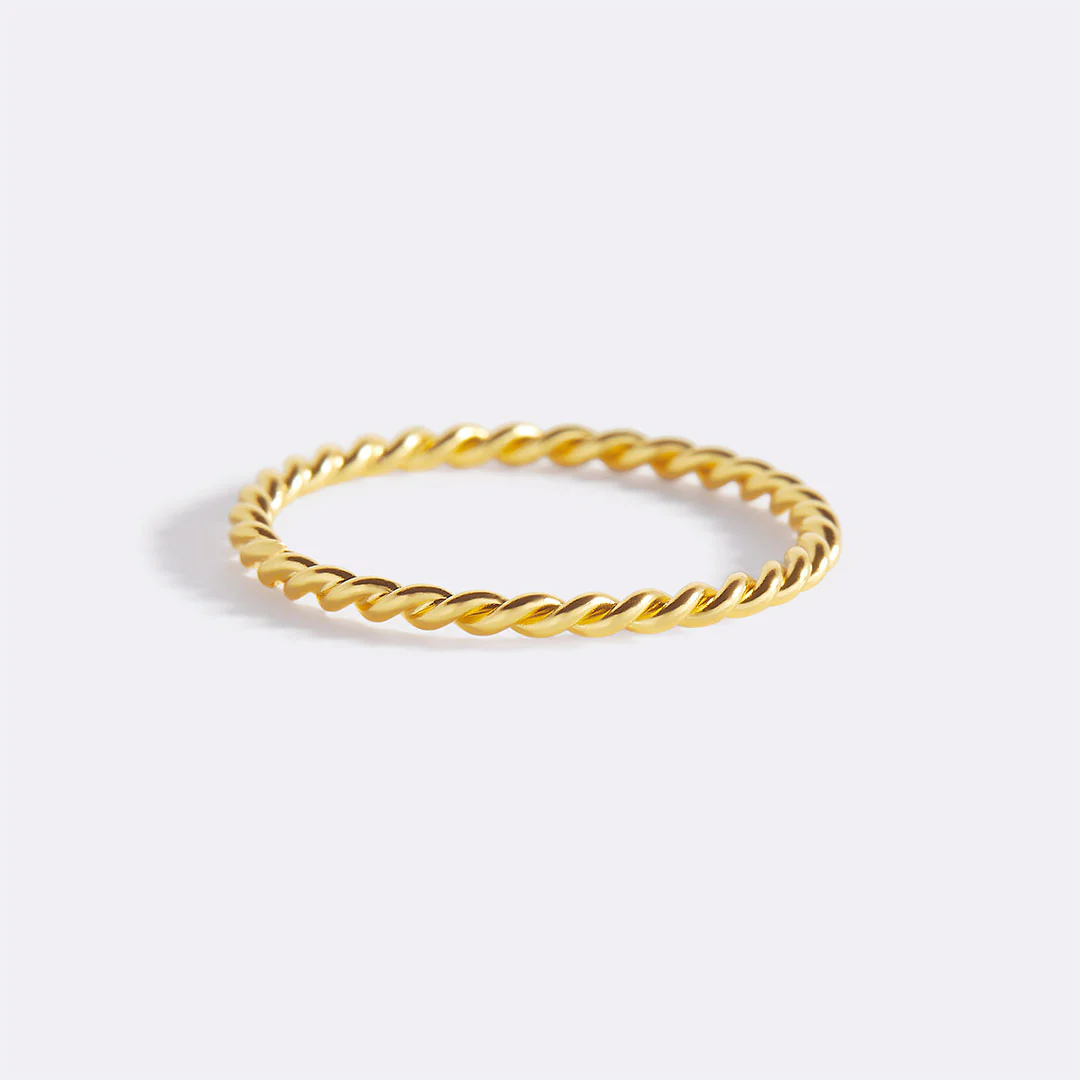 Dainty Braided Stacking Ring