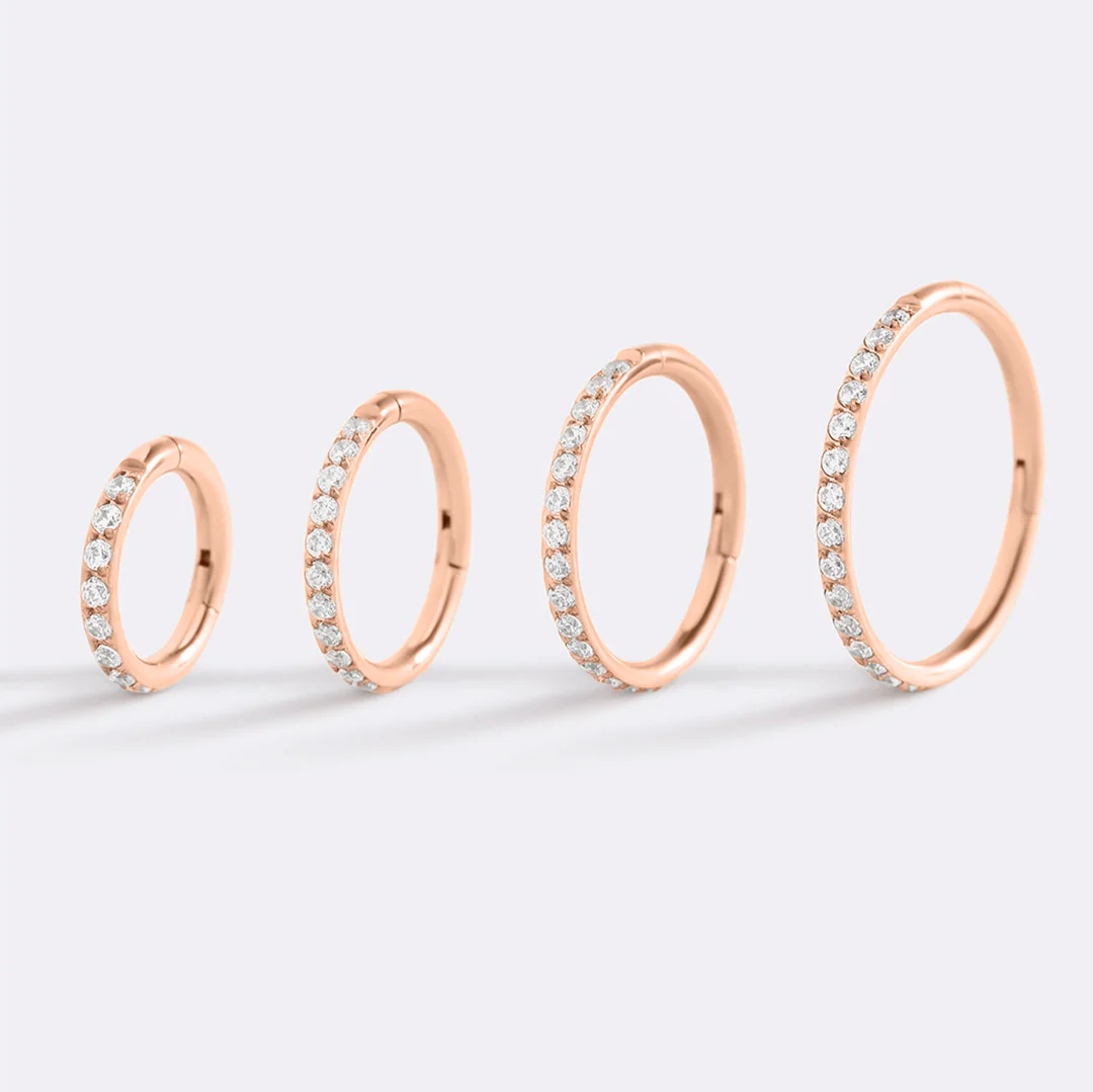 Eternity Crystal Cartilage Hoop Earrings | 16g