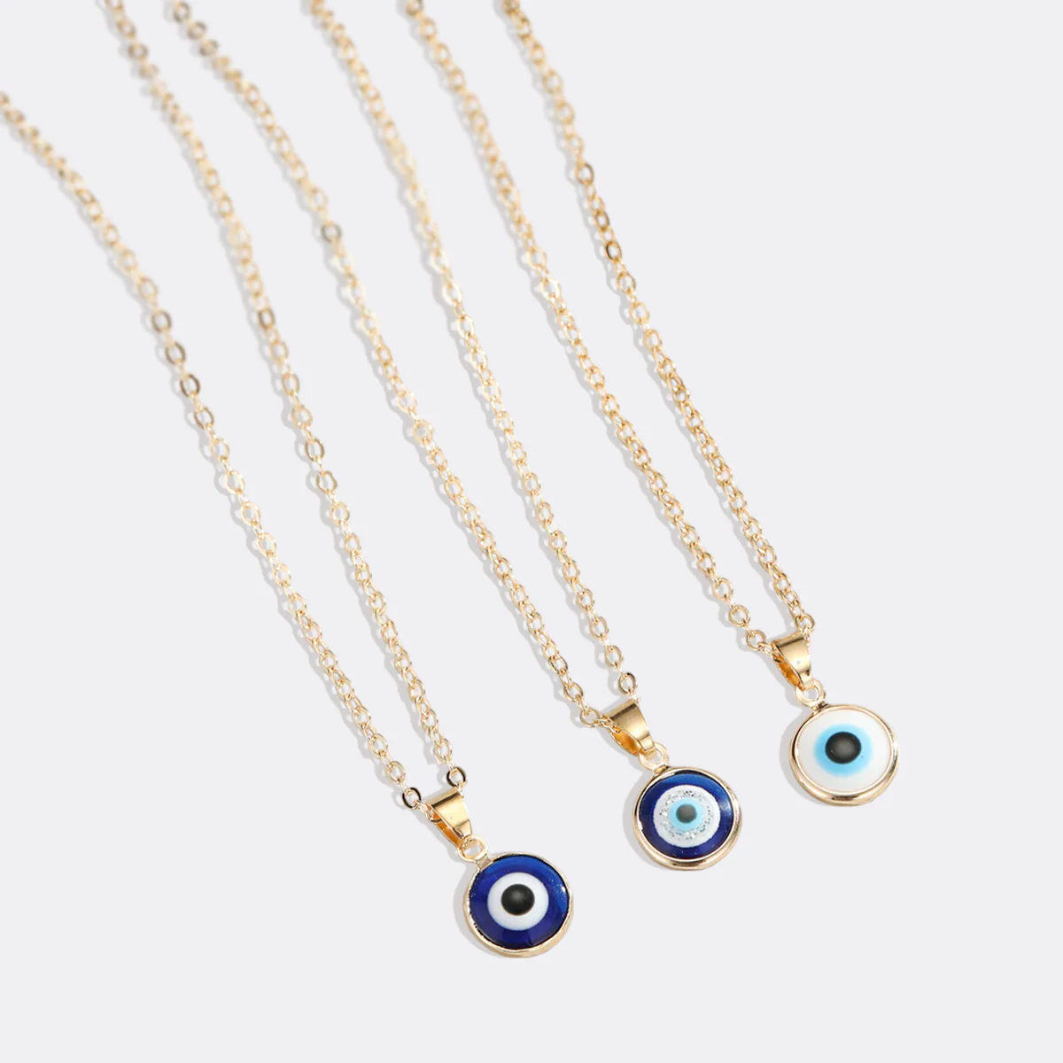 Dainty Boho Evil Eye Charm Necklace