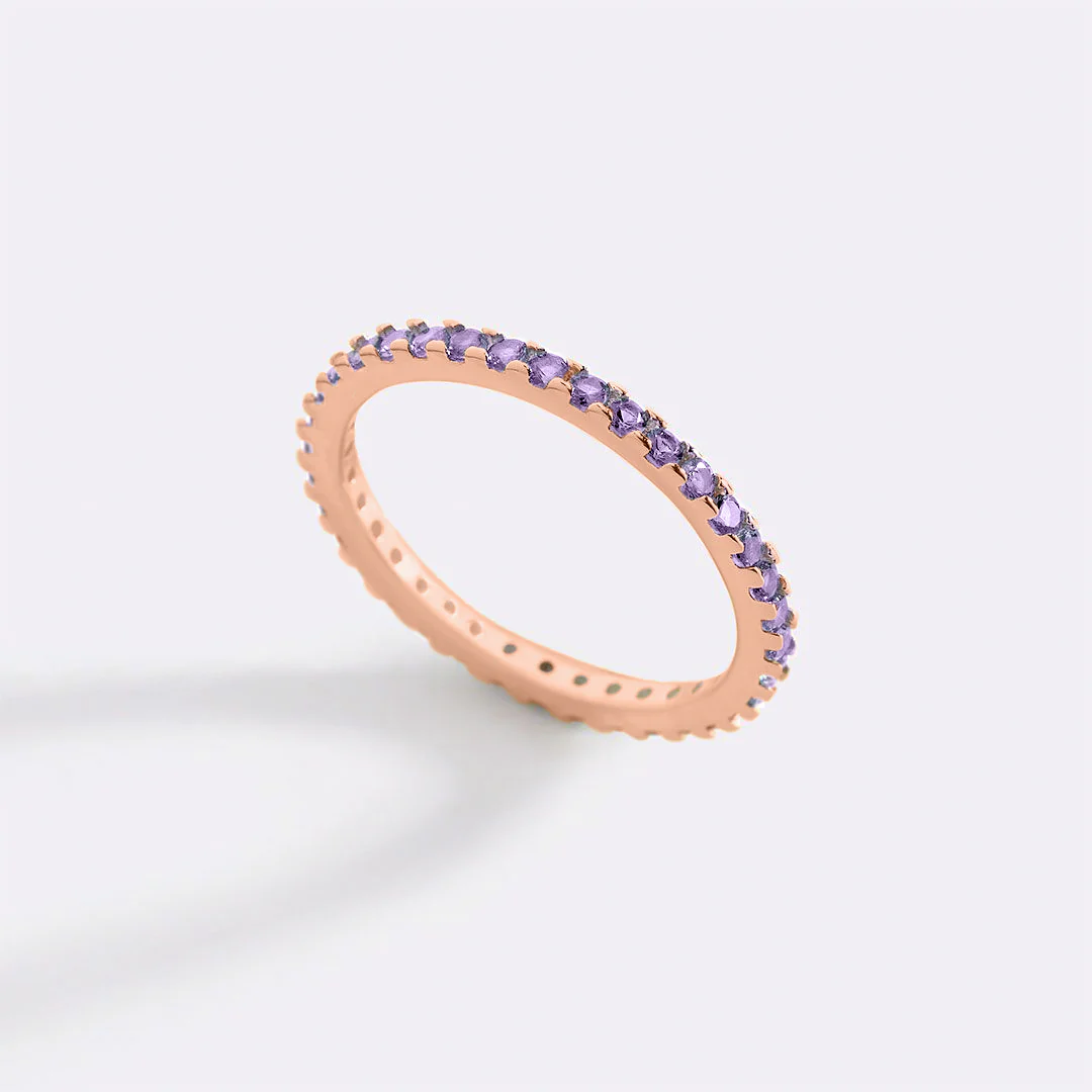 Febuary Birthstone Eternity Stacking Ring