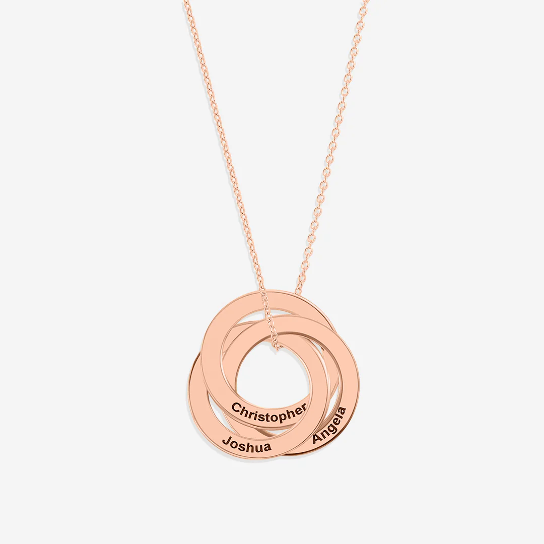 Personalized Linked Circle Necklace