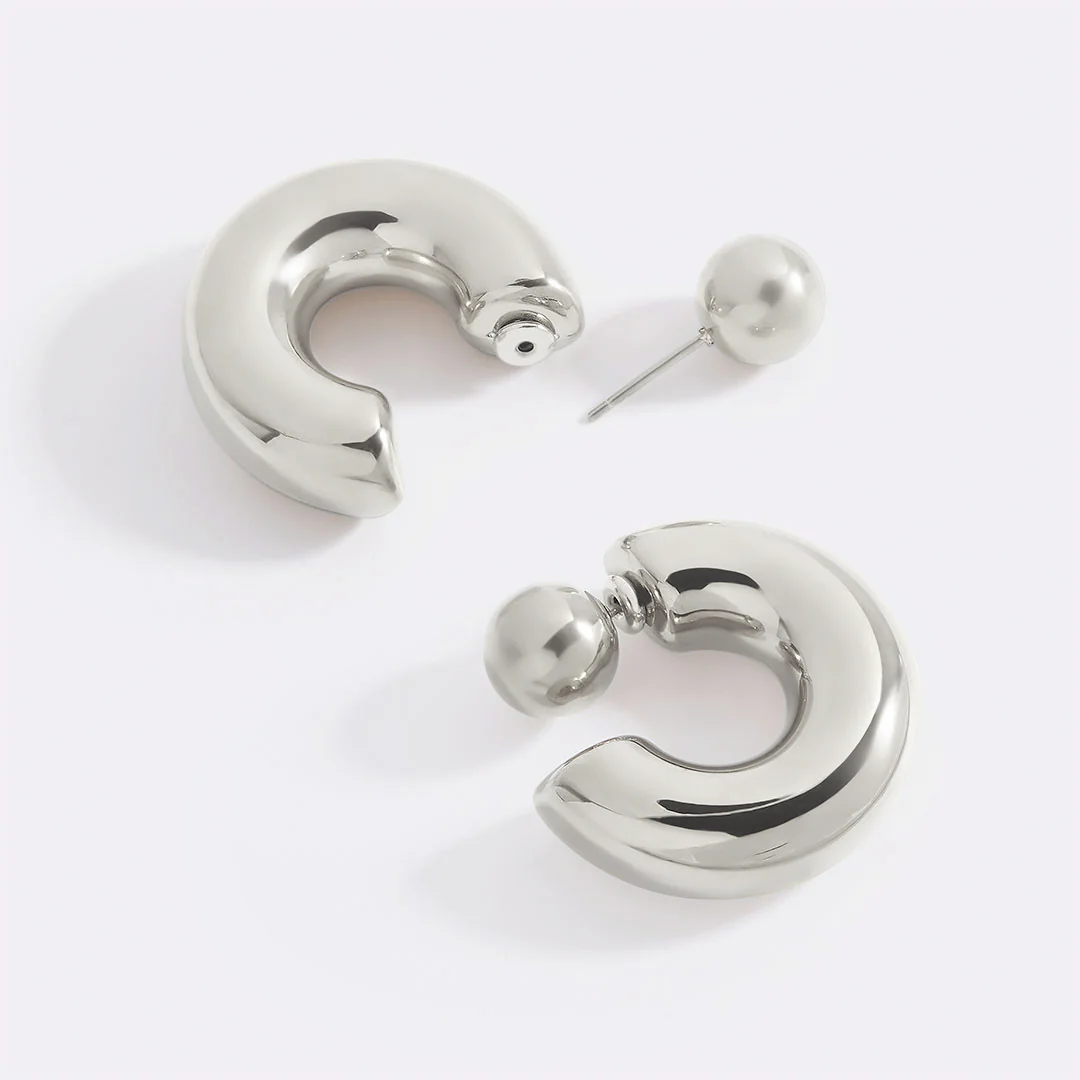 Reversible Hoop Earrings