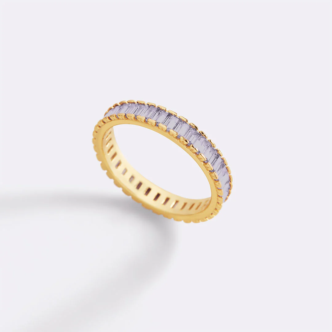 Baguette Birthstone Eternity Band
