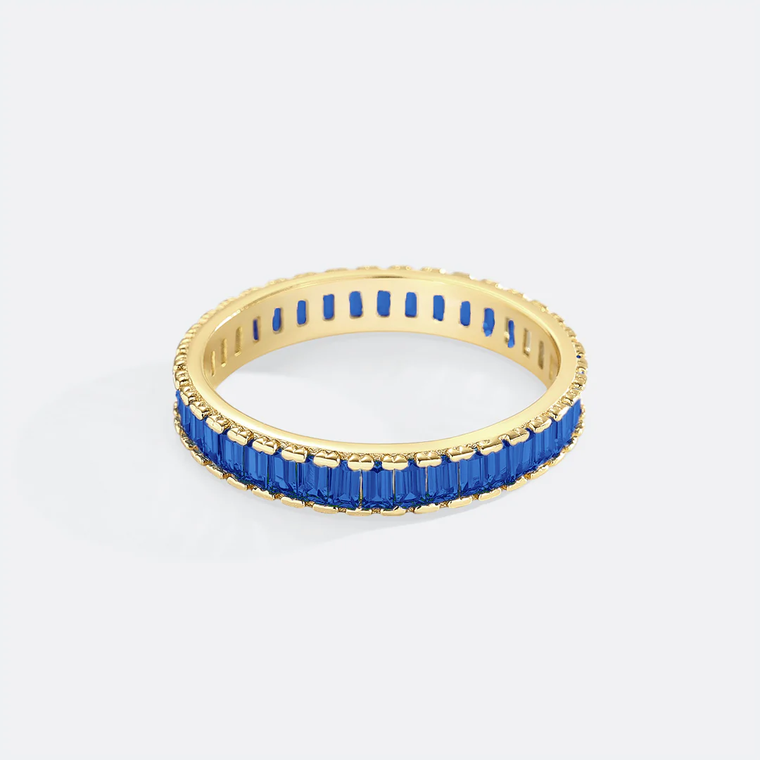 Baguette Birthstone Eternity Band