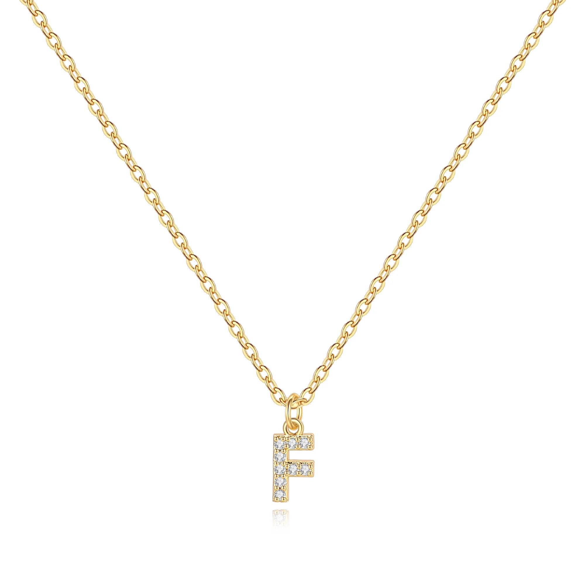 Pavé Uppercase Initial Necklace