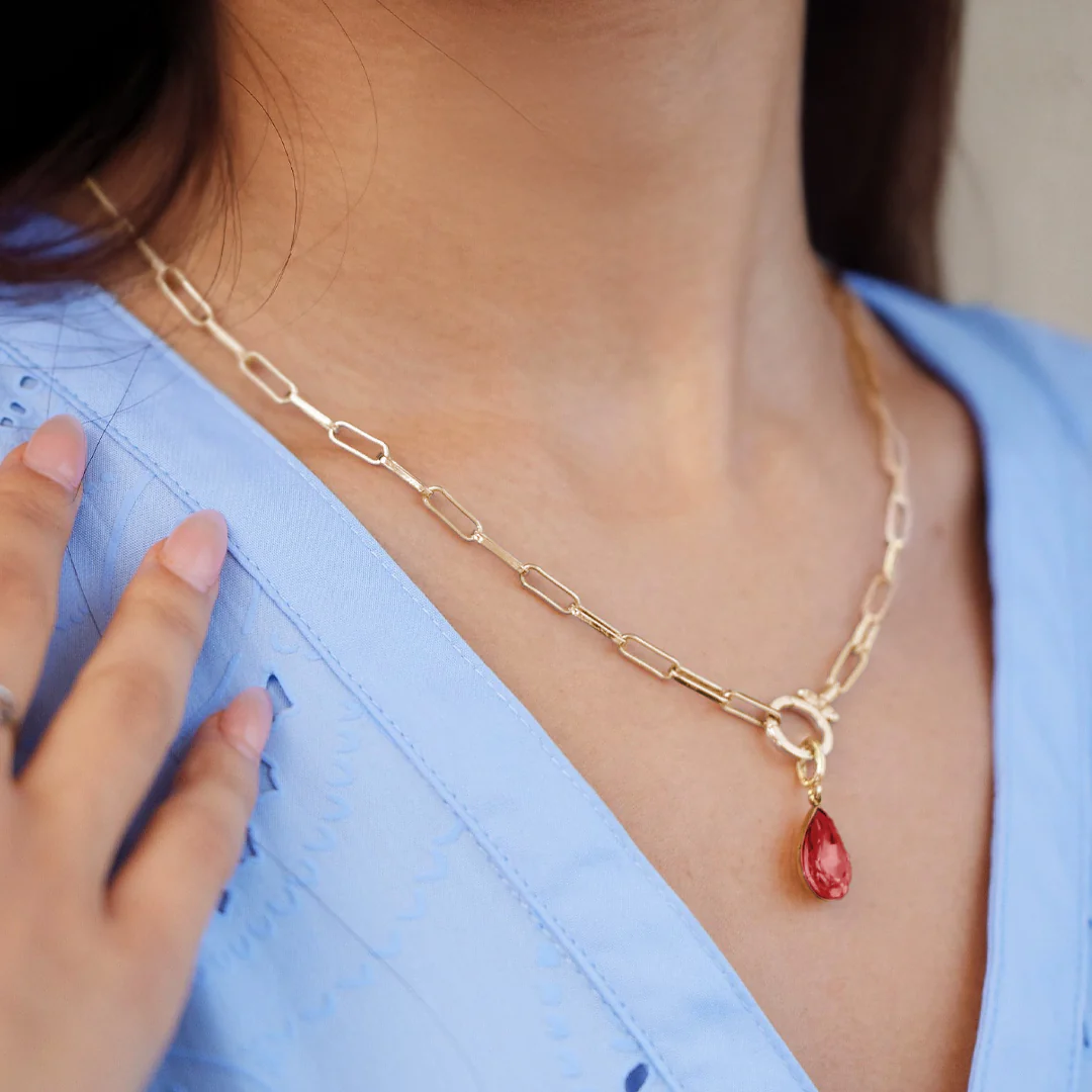 Teardrop Birthstone Charm