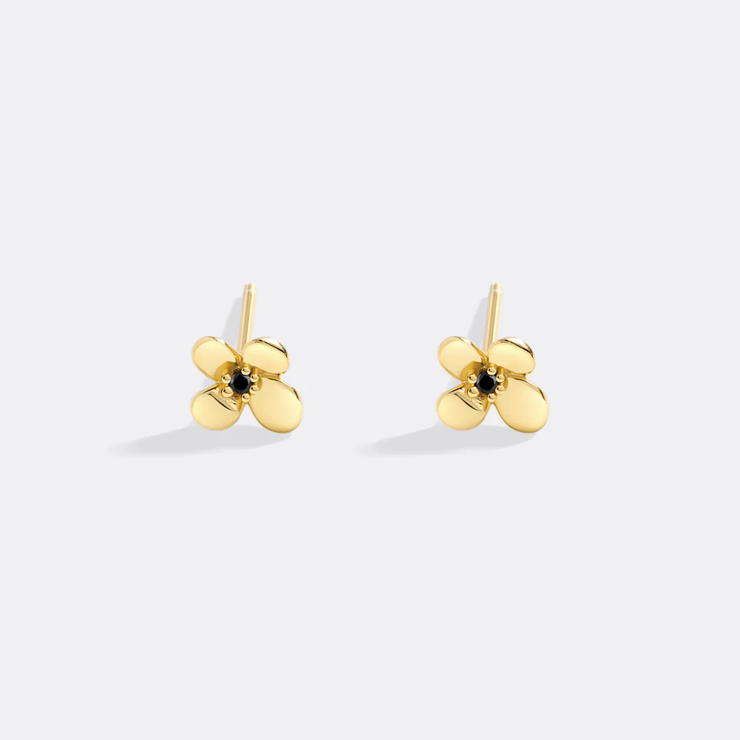 Dainty Floral Statement Stud Earrings