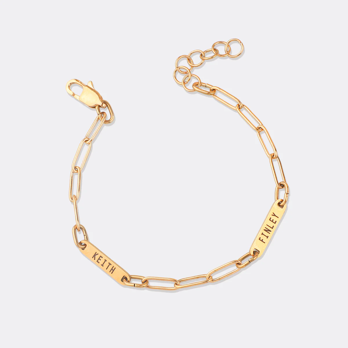Personalized Paperclip Name Bracelet