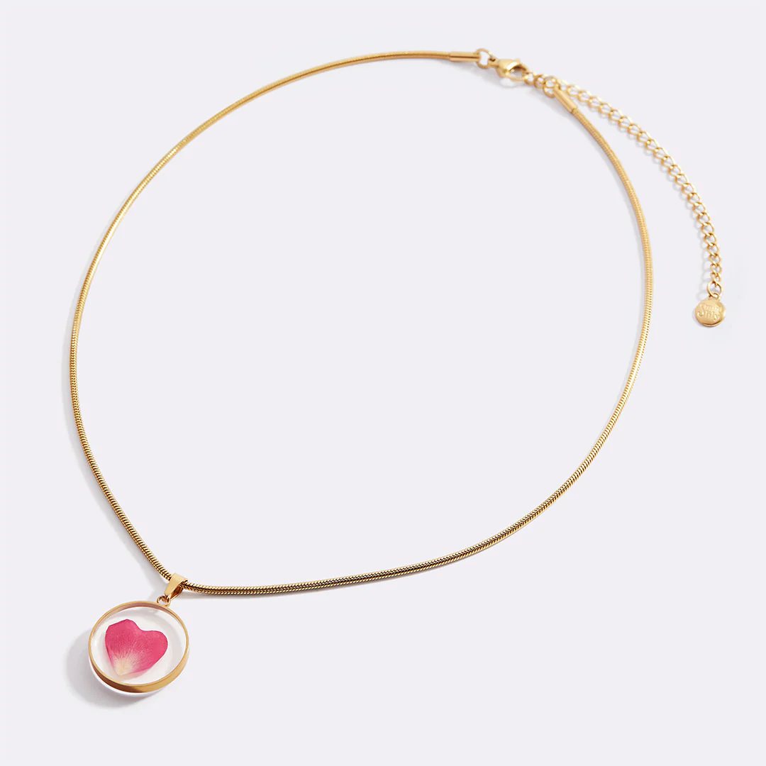 Pressed Birth Flower Necklace