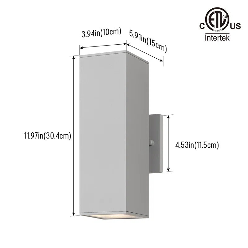 Alvisa Outdoor Wall Light in 2 Lights with Aluminum