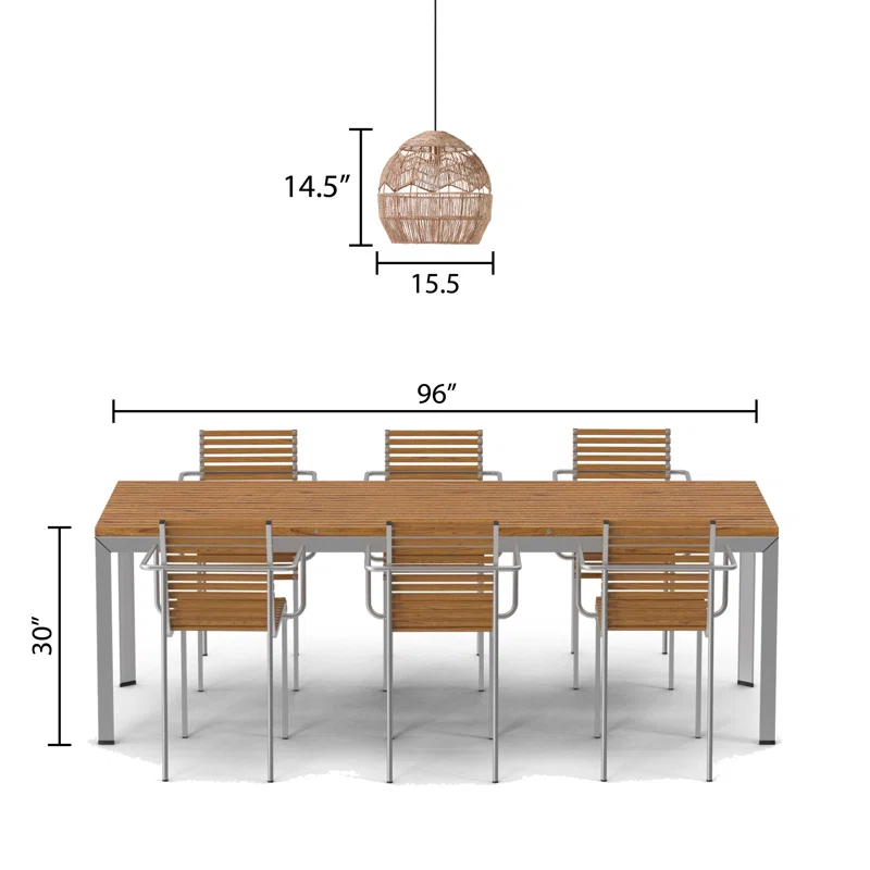 Metal and Woven Hemp Rope Hanging Pendant, Brown