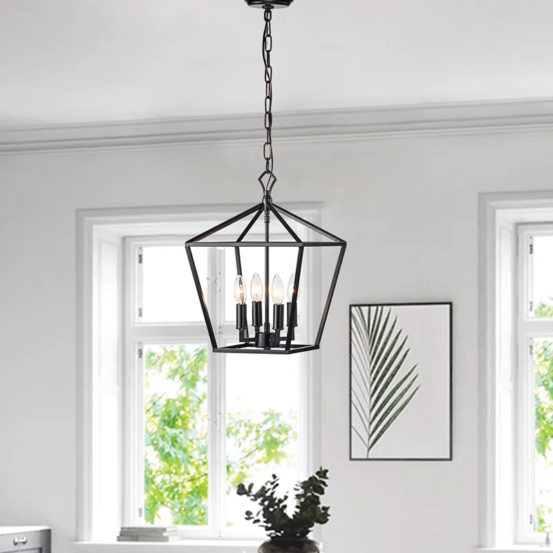 Light Dimmable Lantern Geometric Chandelier