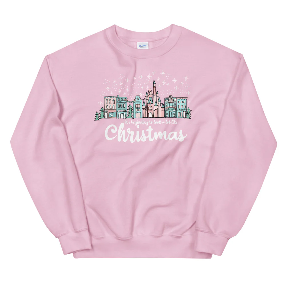 Christmas on Main Street Sweatshirt It's Beginning to Look a Lot Like Christmas Disney Christmas Unisex Sweatshirt