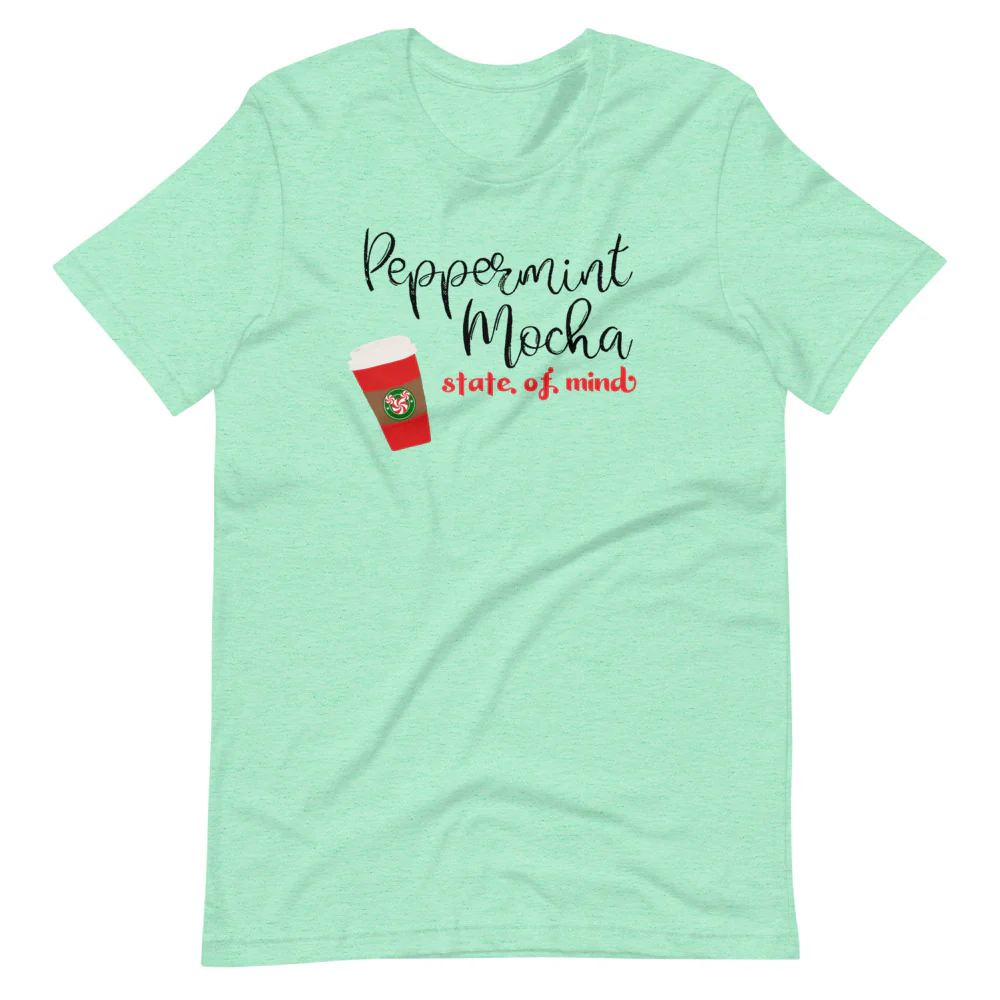 Peppermint Mocha Holiday Coffee State of Mind Short-Sleeve Unisex T-Shirt