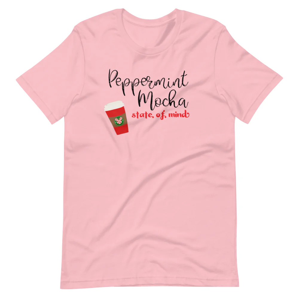 Peppermint Mocha Holiday Coffee State of Mind Short-Sleeve Unisex T-Shirt