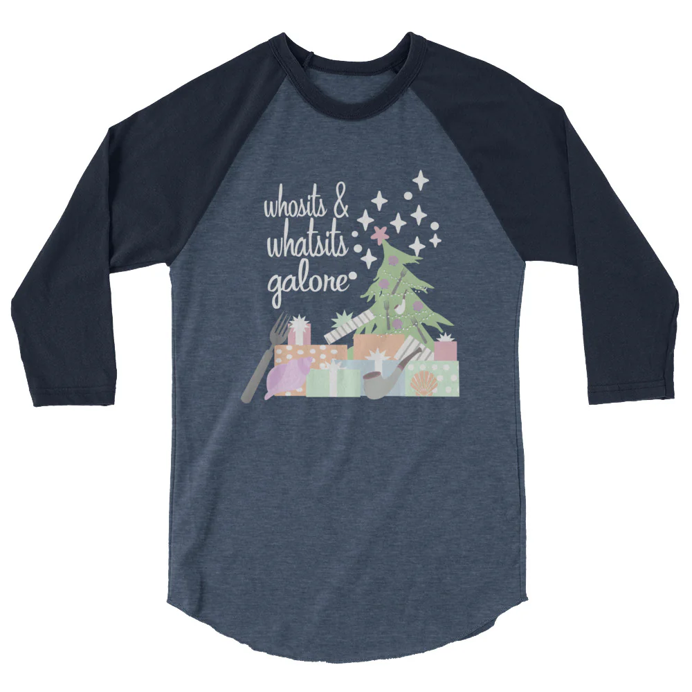 Little Mermaid Christmas Whosits and Whatsits Galore, Disney Christmas Raglan Shirt