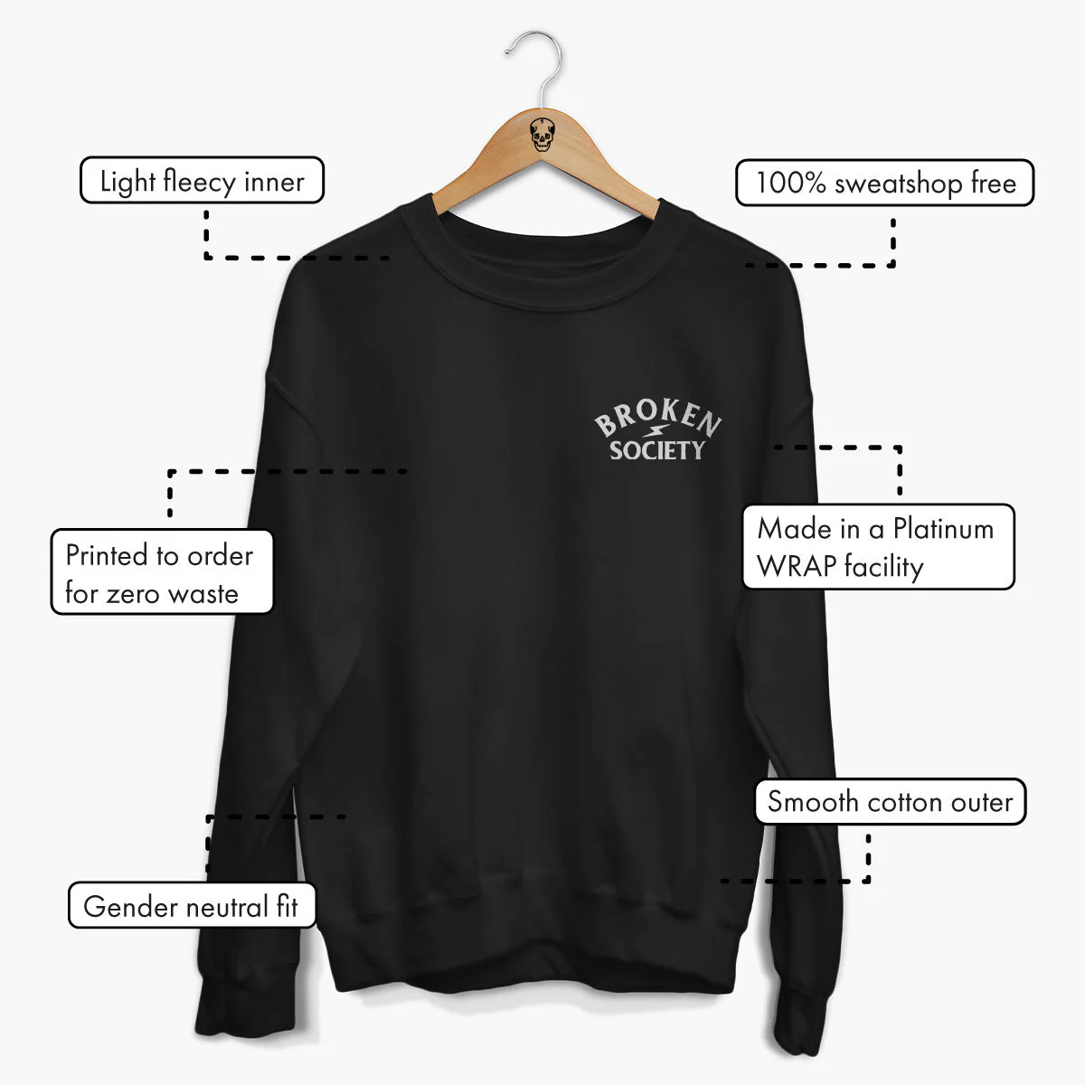 Sweatshirt mit Rosen- und Tiermuster (Unisex)