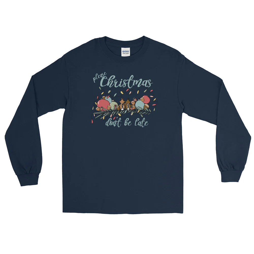 Chip and Dale Christmas Long Sleeve Shirt Please Christmas Don't Be Late Chipmunk Song Long Sleeve Shirt