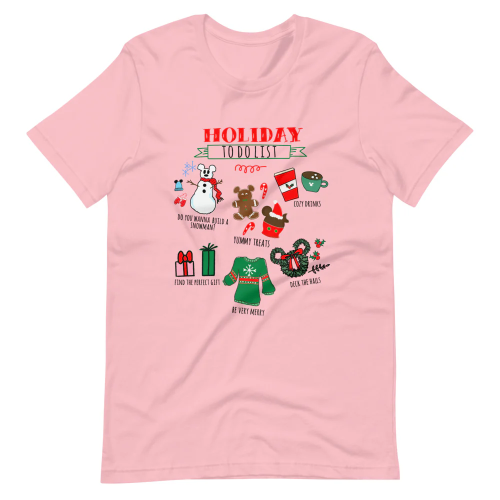 Disney Christmas T-Shirt Disney Holiday Christmas Party To Do List T-Shirt