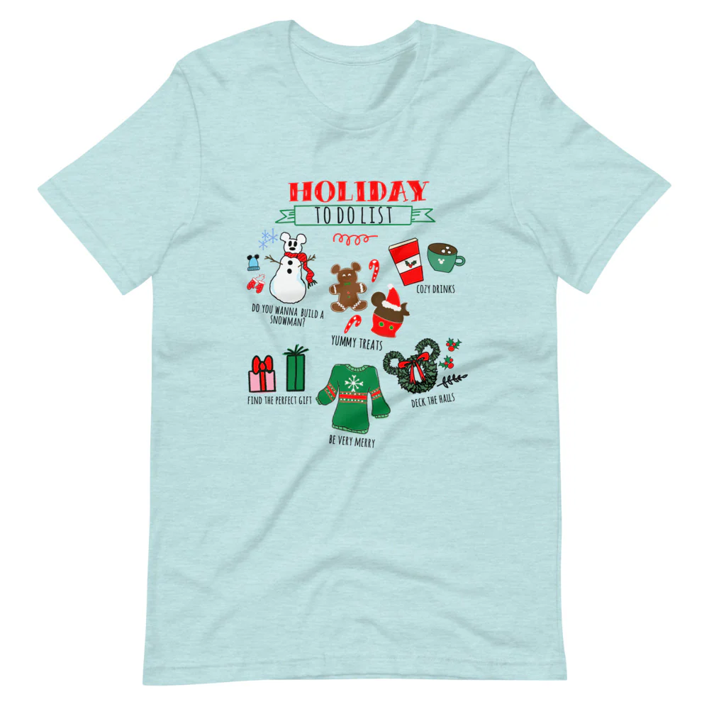 Disney Christmas T-Shirt Disney Holiday Christmas Party To Do List T-Shirt