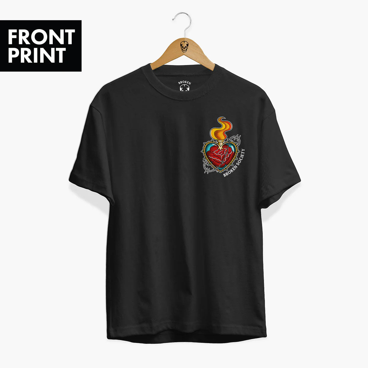 Sacred Heart Front Print T-shirt (Unisex)