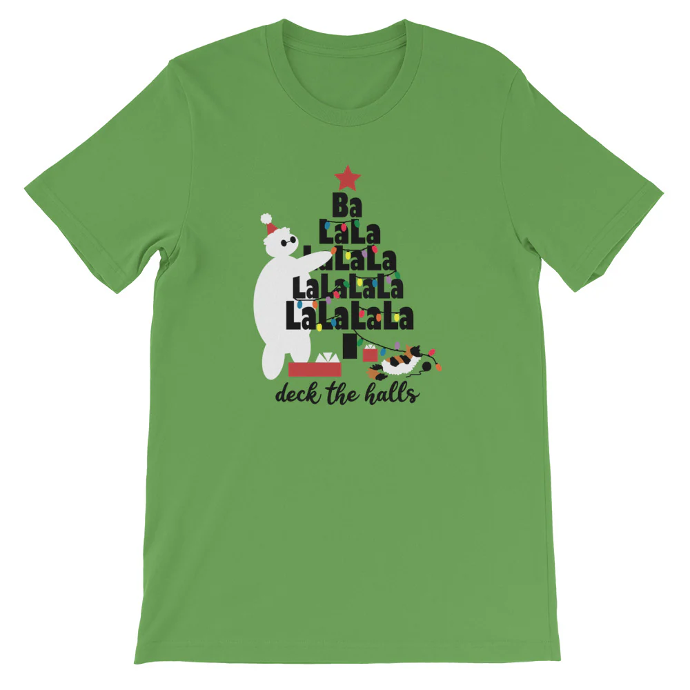 Baymax Disney Christmas T-Shirt. Christmas Tree with Furry Baby