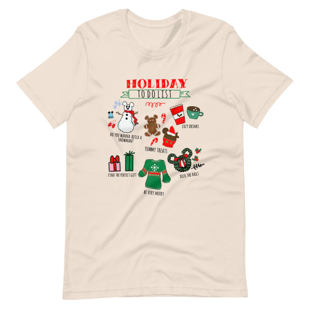 Disney Christmas T-Shirt Disney Holiday Christmas Party To Do List T-Shirt