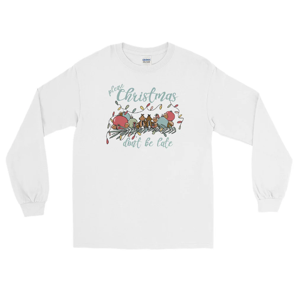 Chip and Dale Christmas Long Sleeve Shirt Please Christmas Don't Be Late Chipmunk Song Long Sleeve Shirt