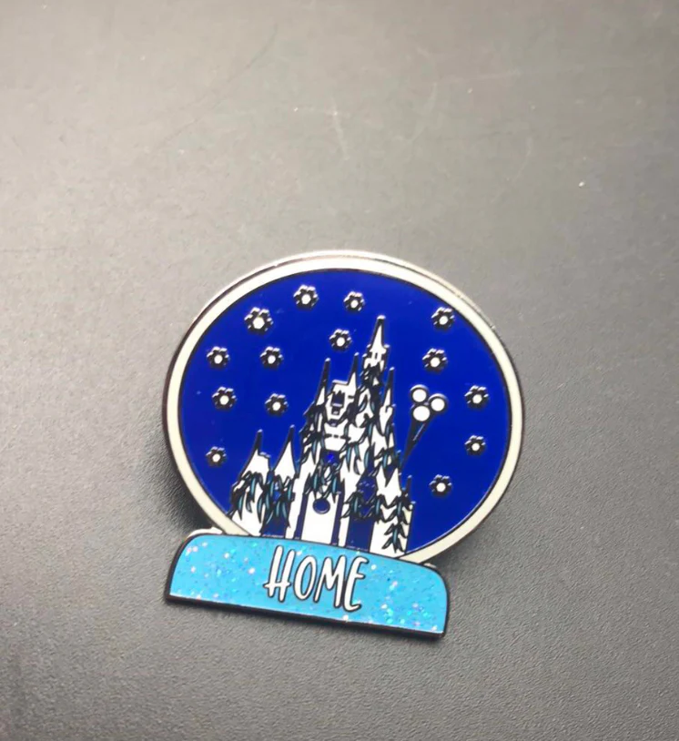 Snowglobe Cinderella Castle Pin Home for the Holidays Pin