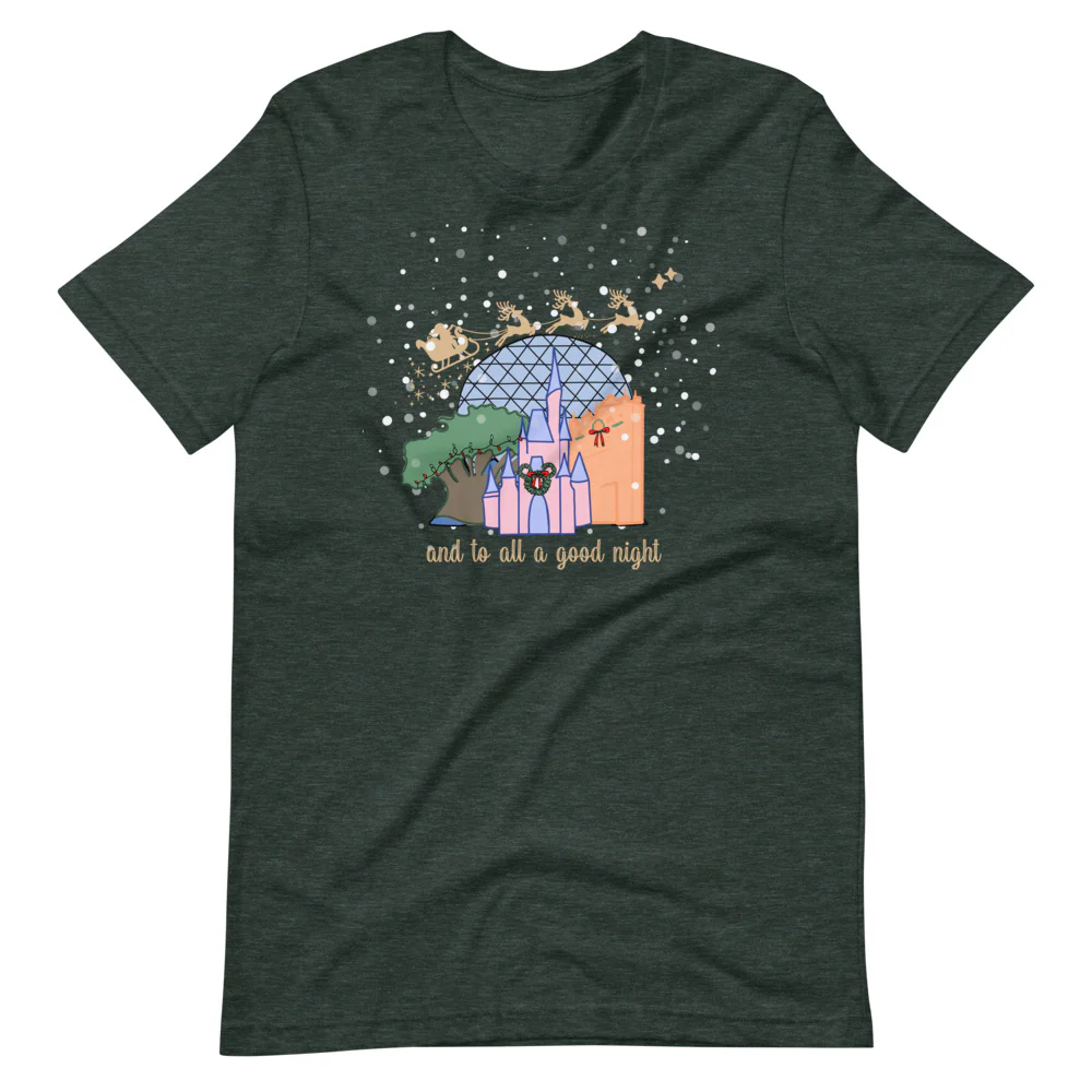 Christmas at Walt Disney World with Santa Short-Sleeve Unisex T-Shirt