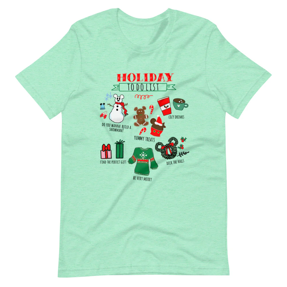 Disney Christmas T-Shirt Disney Holiday Christmas Party To Do List T-Shirt