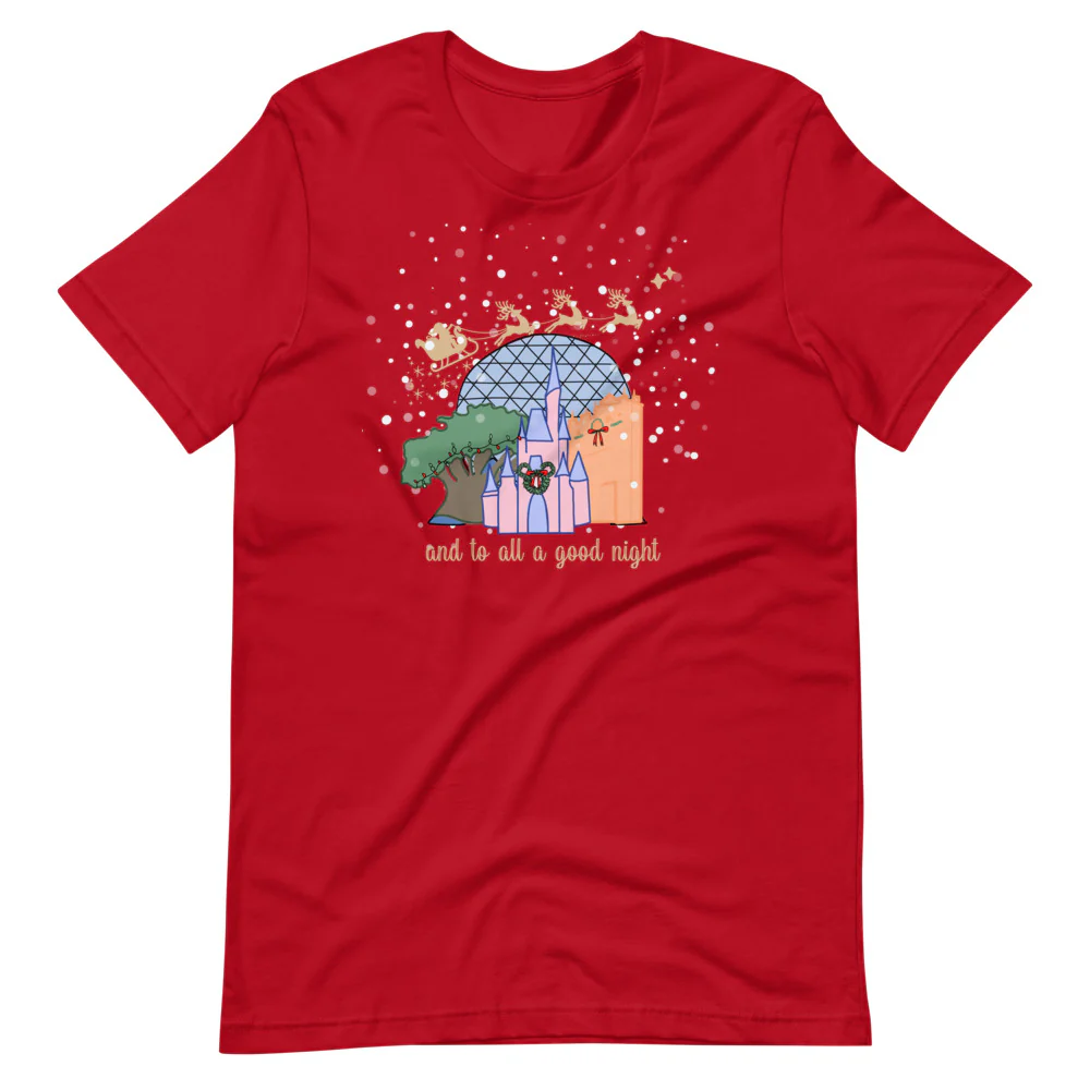 Christmas at Walt Disney World with Santa Short-Sleeve Unisex T-Shirt