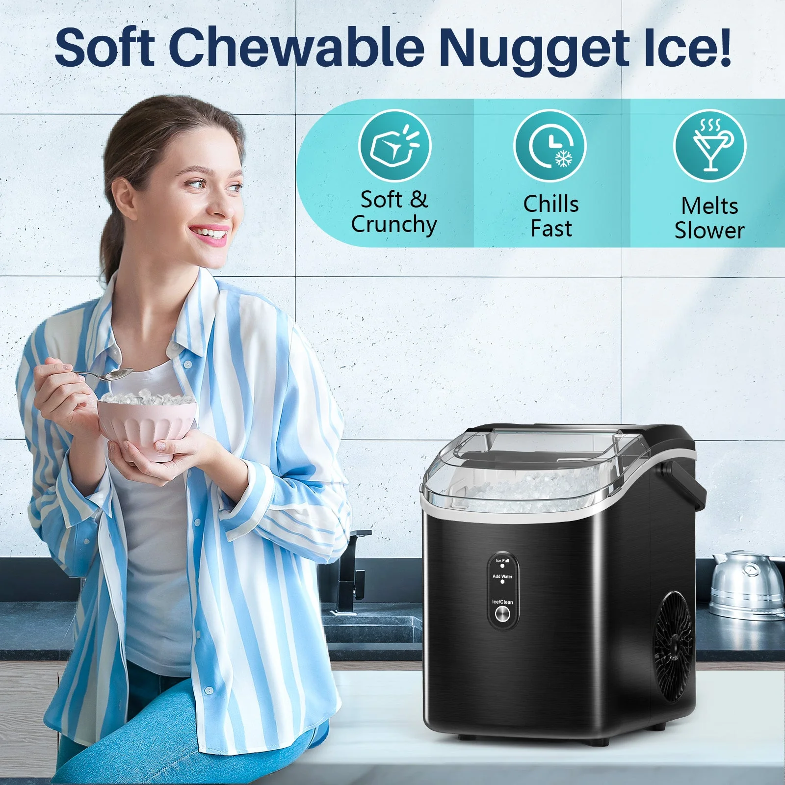Nugget Pebble Ice Maker Countertop Z5815NH