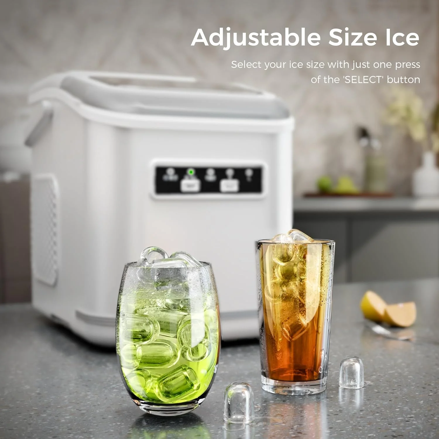 Countertop Ice Maker 9 Bullet Ice Cubes in 6 Mins,  Z5812K