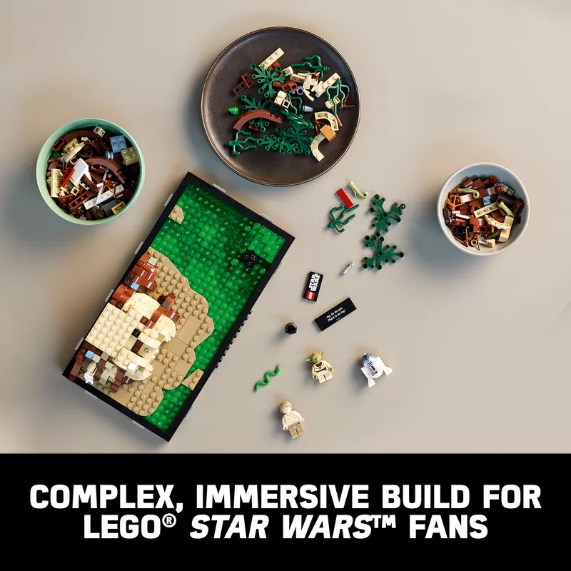 - - DAGOBAH JEDI TRAINING DIORAMA 75330 BUILDING KIT