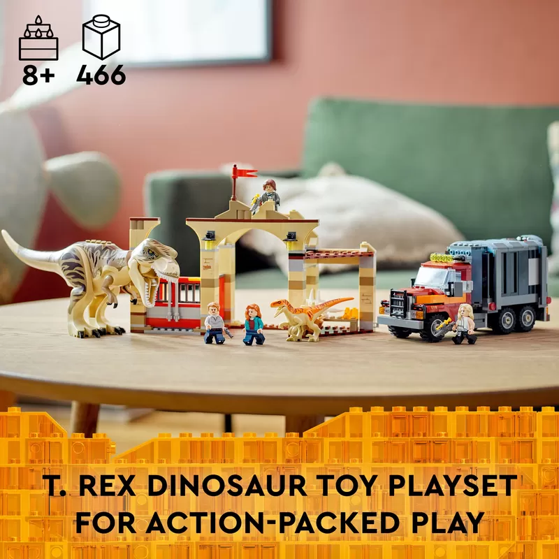 - JURASSIC WORLD T. REX & ATROCIRAPTOR DINOSAUR BREAKOUT 76948