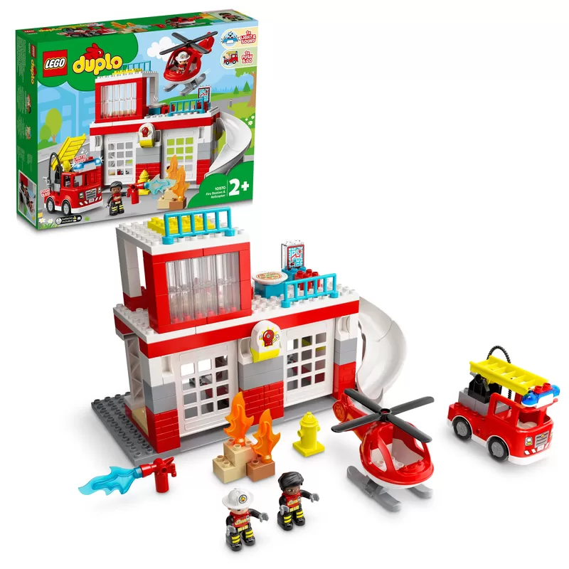 - DUPLO RESCUE FIRE STATION & HELICOPTER 10970 BUILDING TOY