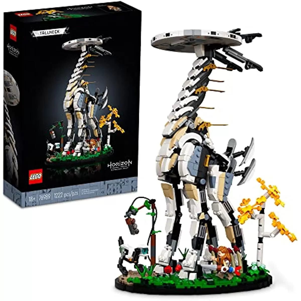 - Horizon Forbidden West: Tallneck 76989 Building Sett; Collectible Gift for Adult Gaming Fans; Model of The Iconic Machine with a Display Stand (1,222 Pieces)