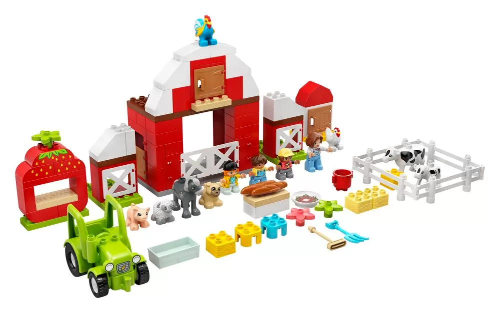- 10952 DUPLO BARN & TRACTOR & FARM ANIMAL CARE