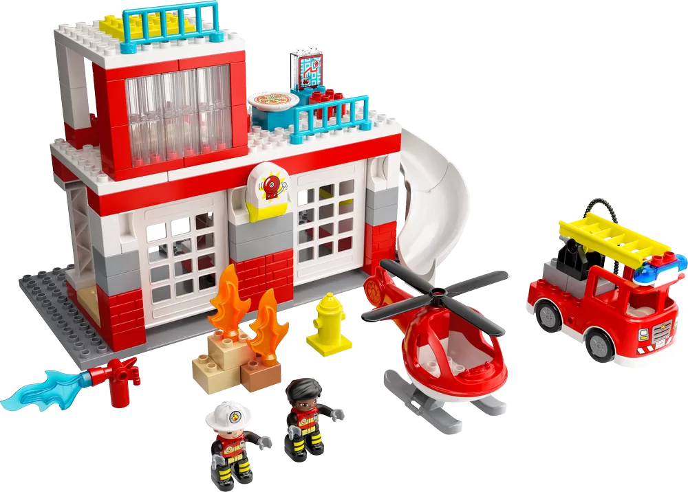 - DUPLO RESCUE FIRE STATION & HELICOPTER 10970 BUILDING TOY