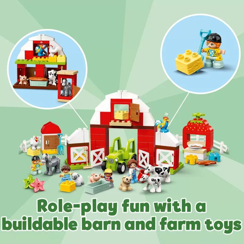 - 10952 DUPLO BARN & TRACTOR & FARM ANIMAL CARE