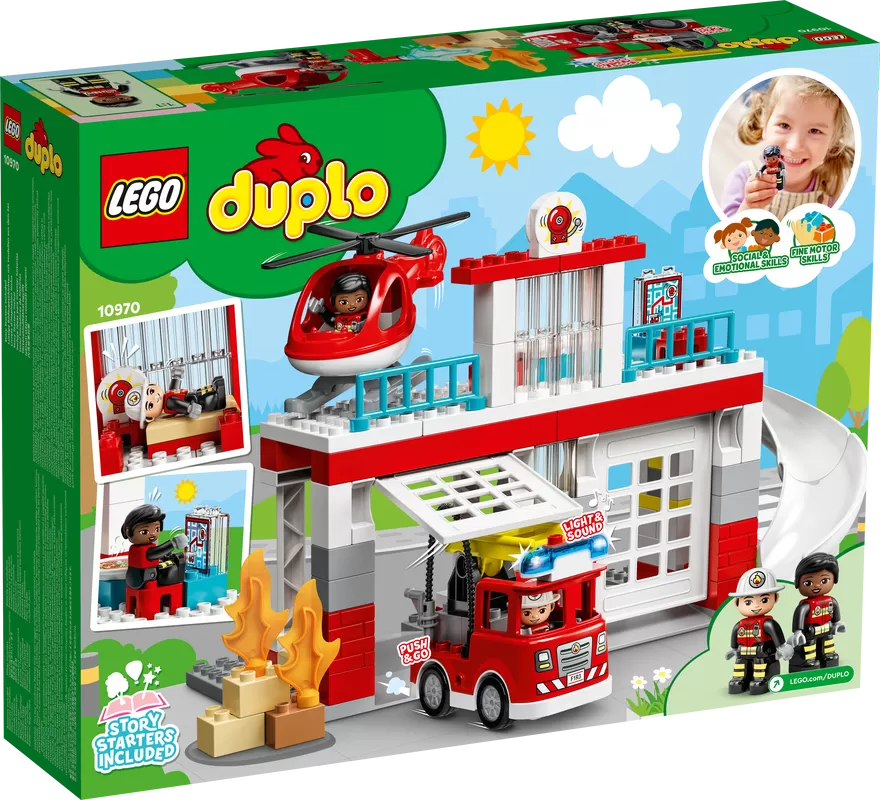 - DUPLO RESCUE FIRE STATION & HELICOPTER 10970 BUILDING TOY