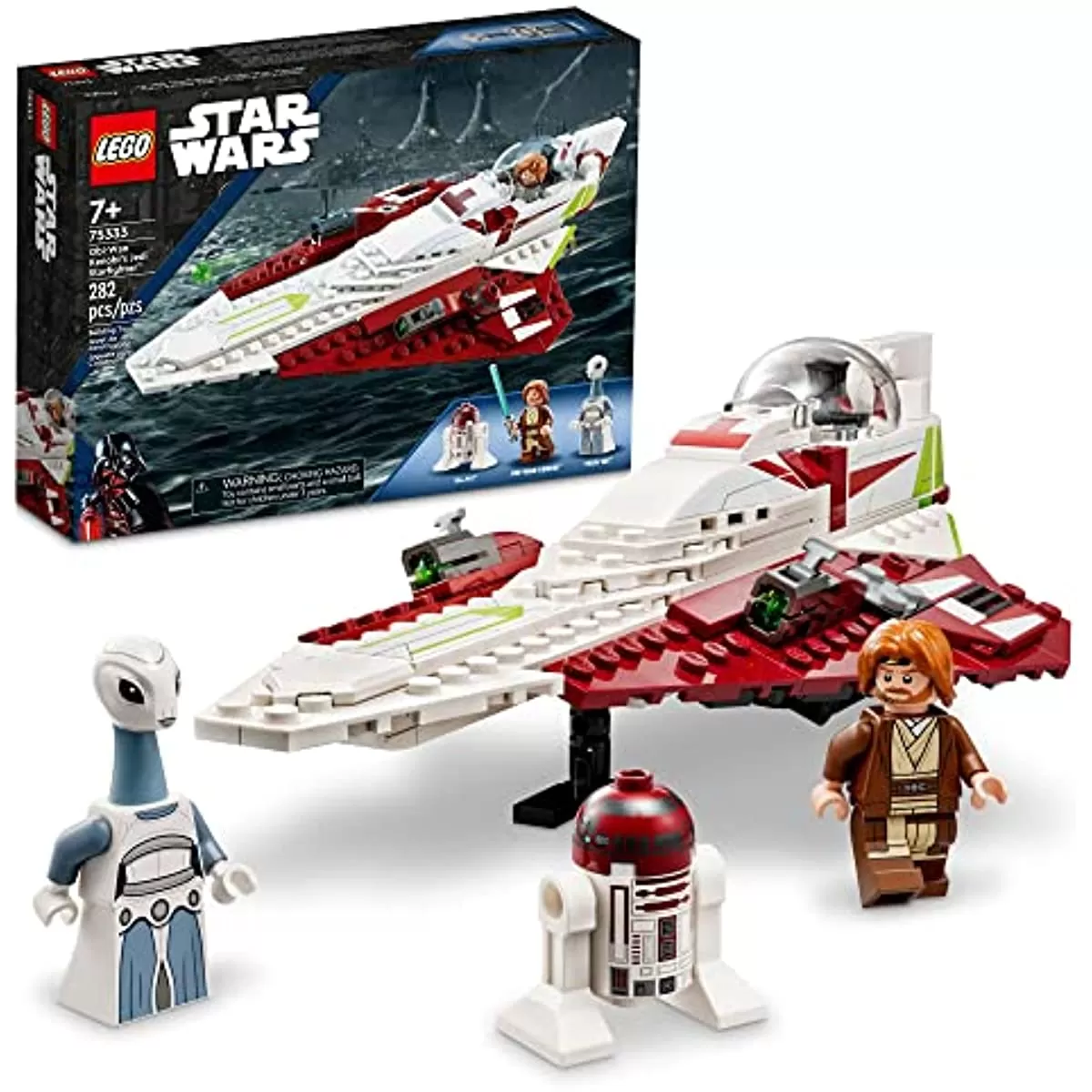 - Star Wars OBI-Wan Kenobi’s Jedi Starfighter 75333 Building Toy Set for Kids, Boys, and Girls Ages 7+ (282 Pieces)