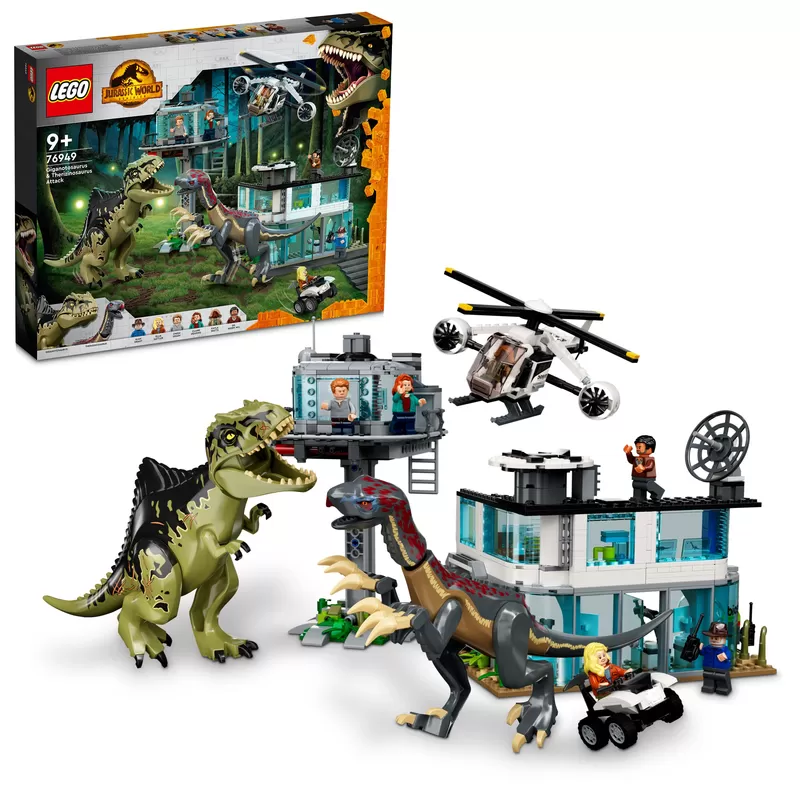 - JURASSIC WORLD GIGANOTOSAURUS & THERIZINOSAURUS ATTACK 76949