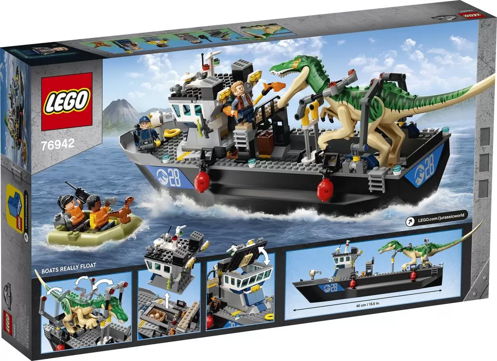 - 76942 JURASSIC WORLD BARYONYX DINOSAUR BOAT ESCAPE