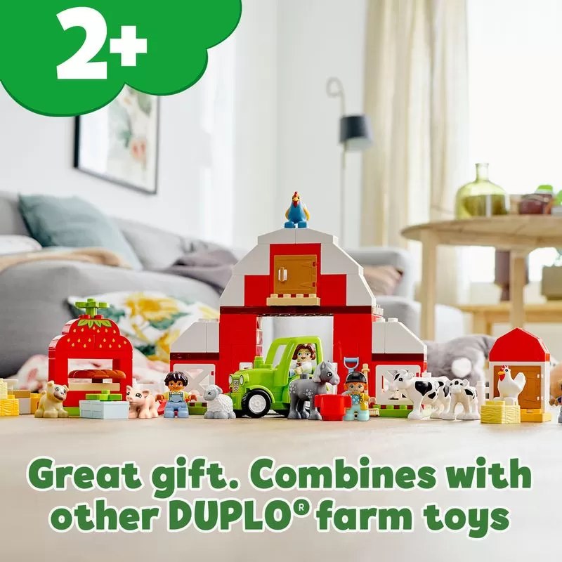 - 10952 DUPLO BARN & TRACTOR & FARM ANIMAL CARE