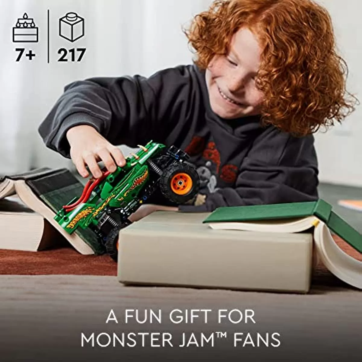 - Technic Monster Jam Dragon 42149, Monster Truck Toy for Boys and Girls, 2in1 Racing Pull Back Car Toys for Off Road Stunts, Kids Birthday Gift Idea